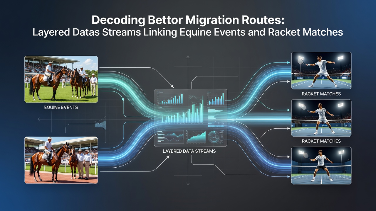 Interactive dashboard illustrating layered data flows connecting horse racing results with tennis outcomes under different access tiers