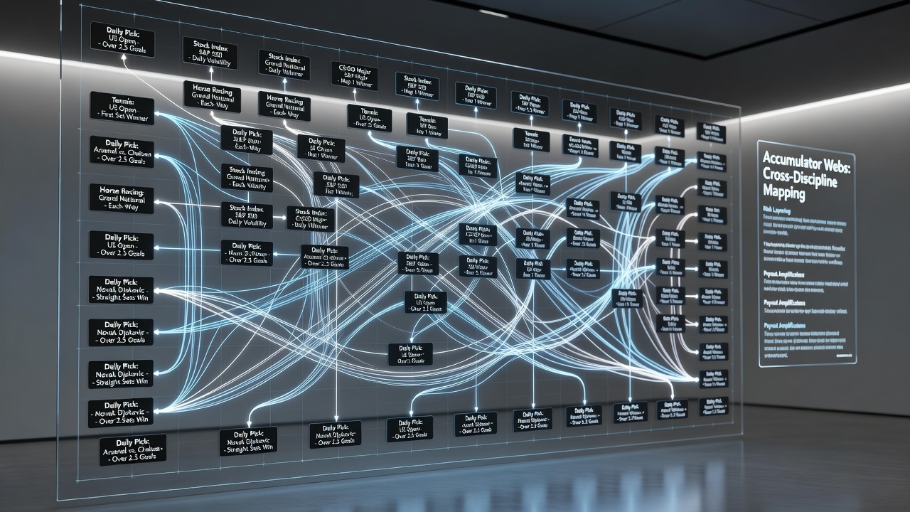 Visual mapping of daily picks into cross-sport accumulator networks via tiered access