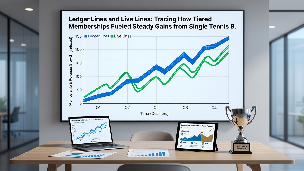 Chart displaying user progression from tennis singles to basketball-racing accumulators across membership levels